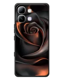 Чехол для Infinix Note Edge с картинкой «Шелковая черная роза»