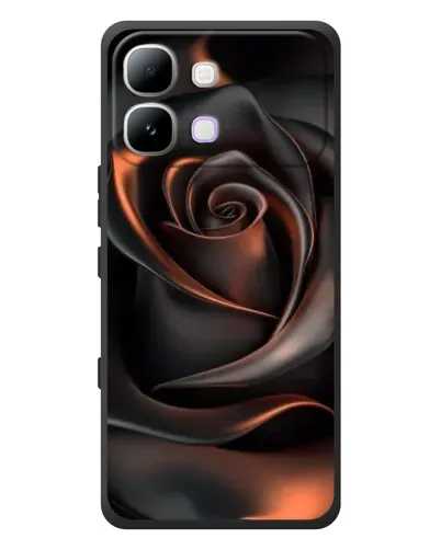 Чехол для Infinix Note Edge с картинкой «Шелковая черная роза»