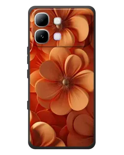 Чехол для Infinix Note Edge с картинкой «Оранжевый макро цветок»