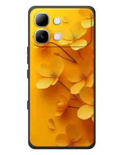 Чехол для Infinix Note Edge с картинкой «Золотые лепестки»