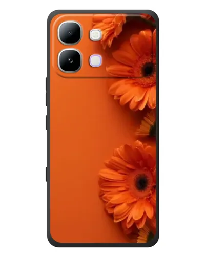 Чехол для Infinix Note Edge с картинкой «Оранжевые герберы»