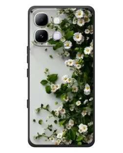 Чехол для Infinix Note Edge с картинкой «Ветка мелких белых цветов»