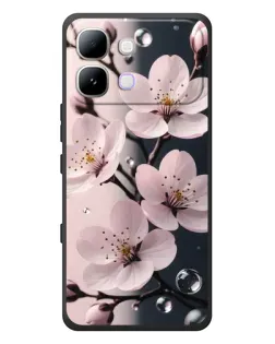 Чехол для Infinix Note Edge с картинкой «Нежная сакура и капли»