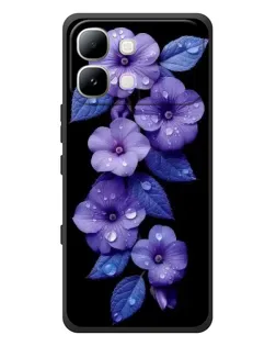 Чохол для Infinix Note Edge з картинкою «Фіолетові квіти з росою»