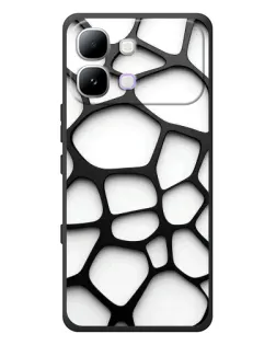 Чохол для Infinix Note Edge з картинкою «Біла об'ємна сітка»