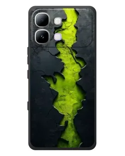 Чехол для Infinix Note Edge с картинкой «Салатовый разлом скалы»