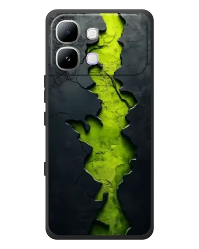 Чехол для Infinix Note Edge с картинкой «Салатовый разлом скалы»