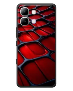Чехол для Infinix Note Edge с картинкой «Красная глянцевая сетка»