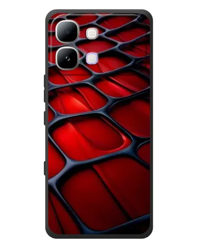 Чехол для Infinix Note Edge с картинкой «Красная глянцевая сетка»