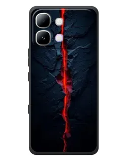 Чехол для Infinix Note Edge с картинкой «Kрасная лавовая трещина»