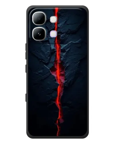 Чехол для Infinix Note Edge с картинкой «Kрасная лавовая трещина»