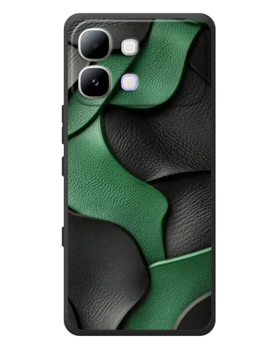 Чехол для Infinix Note Edge с картинкой «Зеленые кожаные волны»