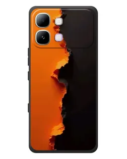 Чехол для Infinix Note Edge с картинкой «Оранжевый разлом»