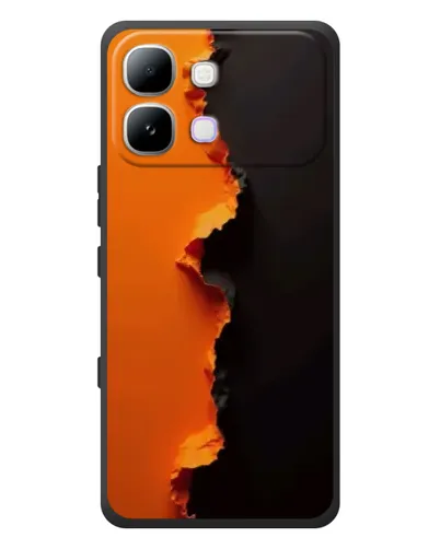 Чехол для Infinix Note Edge с картинкой «Оранжевый разлом»