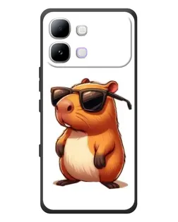 Чохол для Infinix Note Edge з картинкою «Капібара в окулярах»