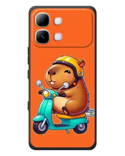 Чохол для Infinix Note Edge з картинкою «Капібара на скутері»