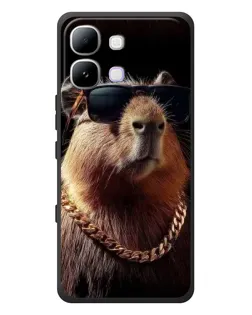 Чохол для Infinix Note Edge з картинкою «Капібара золотий ланцюг»