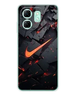 Чехол для Infinix Smart 10 HD с картинкой «Nike — эффект разломов» Чехол для Infinix Smart 10 HD с картинкой «Nike — эффект разломов»