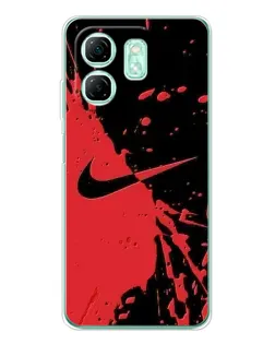 Чехол для Infinix Smart 10 HD с картинкой «Красные брызги Nike» Чехол для Infinix Smart 10 HD с картинкой «Красные брызги Nike»