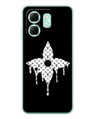 Чехол для Infinix Smart 10 HD с картинкой «Цветочная монограмма»