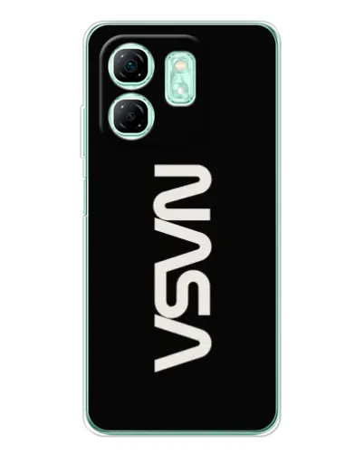 Чехол для Infinix Smart 10 HD с картинкой «NASA — вертикальный логотип»
