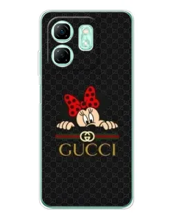 Чехол для Infinix Smart 10 HD с картинкой «Минни Маус Gucci — черный»