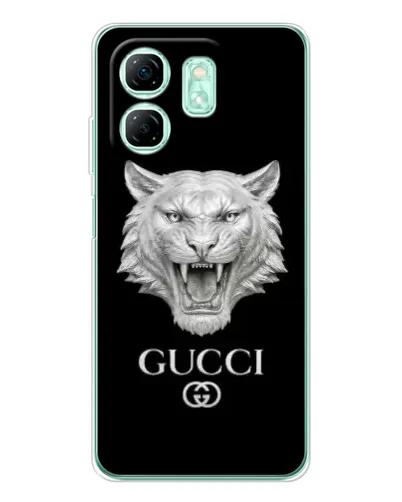Чехол для Infinix Smart 10 HD с картинкой «Gucci — серебряный лев» Чехол для Infinix Smart 10 HD с картинкой «Gucci — серебряный лев»