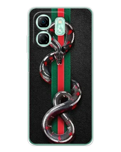 Чехол для Infinix Smart 10 HD с картинкой «Gucci — змея на полосе» Чехол для Infinix Smart 10 HD с картинкой «Gucci — змея на полосе»