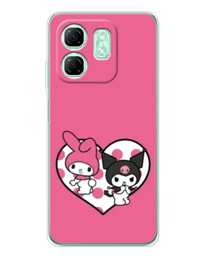 Чохол для Infinix Smart 10 HD з картинкою «Kuromi та My Melody»