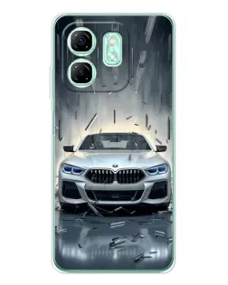 Чехол для Infinix Smart 10 HD с картинкой «BMW в свете фар»