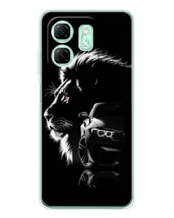 Чехол для Infinix Smart 10 HD с картинкой «BMW и лев»