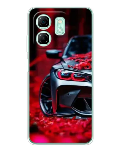 Чехол для Infinix Smart 10 HD с картинкой «Спортивная BMW и цветы» Чехол для Infinix Smart 10 HD с картинкой «Спортивная BMW и цветы»