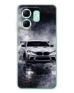 Чехол для Infinix Smart 10 HD с картинкой «BMW сквозь туман»