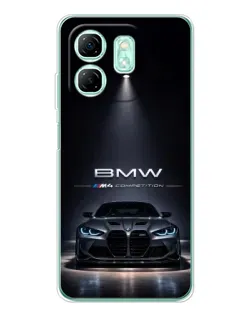 Чехол для Infinix Smart 10 HD с картинкой «BMW сквозь ночной город» Чехол для Infinix Smart 10 HD с картинкой «BMW сквозь ночной город»