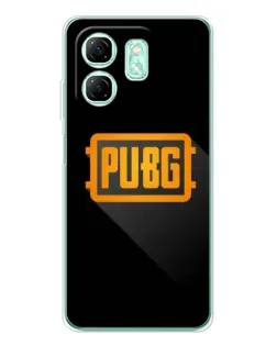 Чехол для Infinix Smart 10 HD с картинкой «PUBG — рамка лого»
