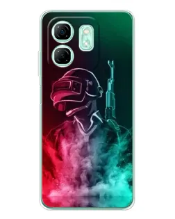 Чехол для Infinix Smart 10 HD с картинкой «PUBG — огненный воин»