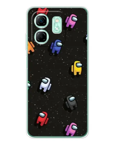 Чехол для Infinix Smart 10 HD с картинкой «Космический паттерн Among Us»