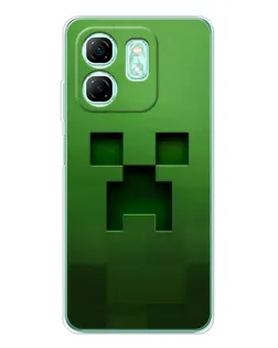 Чехол для Infinix Smart 10 HD с картинкой «Крипер микро-дизайн»