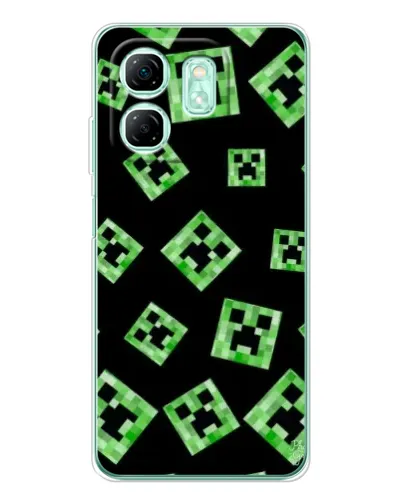 Чехол для Infinix Smart 10 HD с картинкой «Паттерн с криперами» Чехол для Infinix Smart 10 HD с картинкой «Паттерн с криперами»
