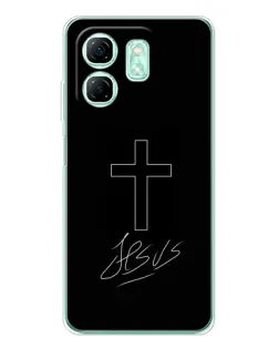 Чехол для Infinix Smart 10 HD с картинкой «Графический крест Jesus»