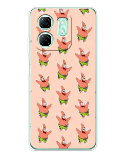 Чехол для Infinix Smart 10 HD с картинкой «Патрик Стар паттерн»