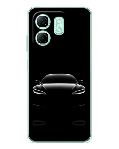 Чехол для Infinix Smart 10 HD с картинкой «Силуэт Tesla Night»