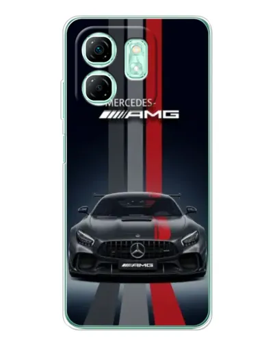 Чохол для Infinix Smart 10 HD з картинкою «Mercedes — білий карбон»