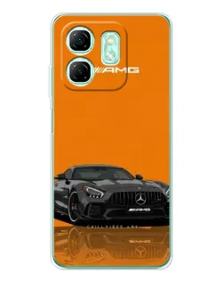 Чохол для Infinix Smart 10 HD з картинкою «Помаранчевий Mercedes AMG»