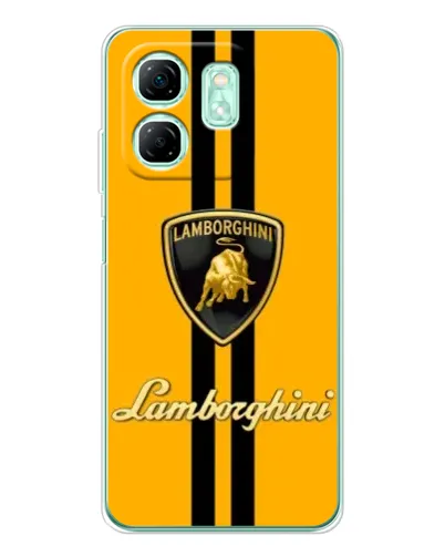 Чехол для Infinix Smart 10 HD с картинкой «Lamborghini Stripe желтый»