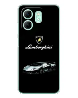 Чехол для Infinix Smart 10 HD с картинкой «Логотип Lamborghini классика»