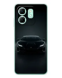Чехол для Infinix Smart 10 HD с картинкой «Черный Lamborghini Aventador»