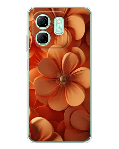 Чехол для Infinix Smart 10 HD с картинкой «Оранжевый макро цветок»