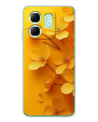 Чехол для Infinix Smart 10 HD с картинкой «Золотые лепестки»
