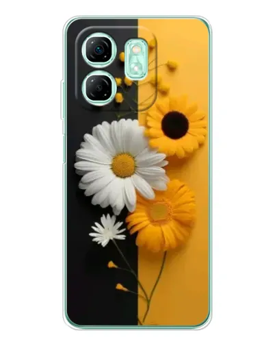 Чехол для Infinix Smart 10 HD с картинкой «Подсолнух и ромашка»